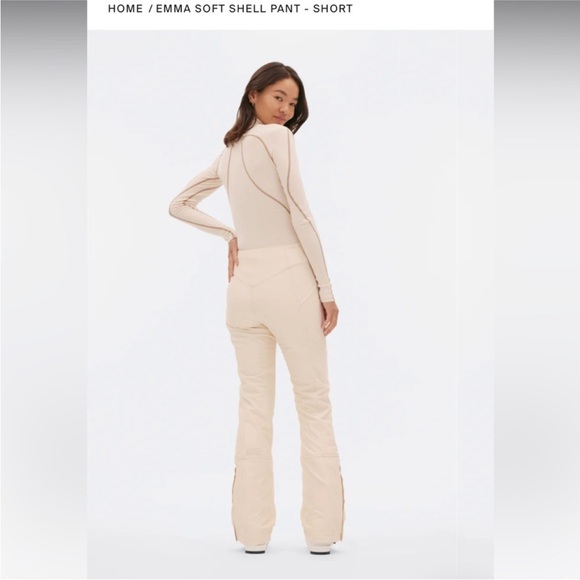 Halfdays Pants - Halfdays Emma Soft Shell Pant - Oat Milk